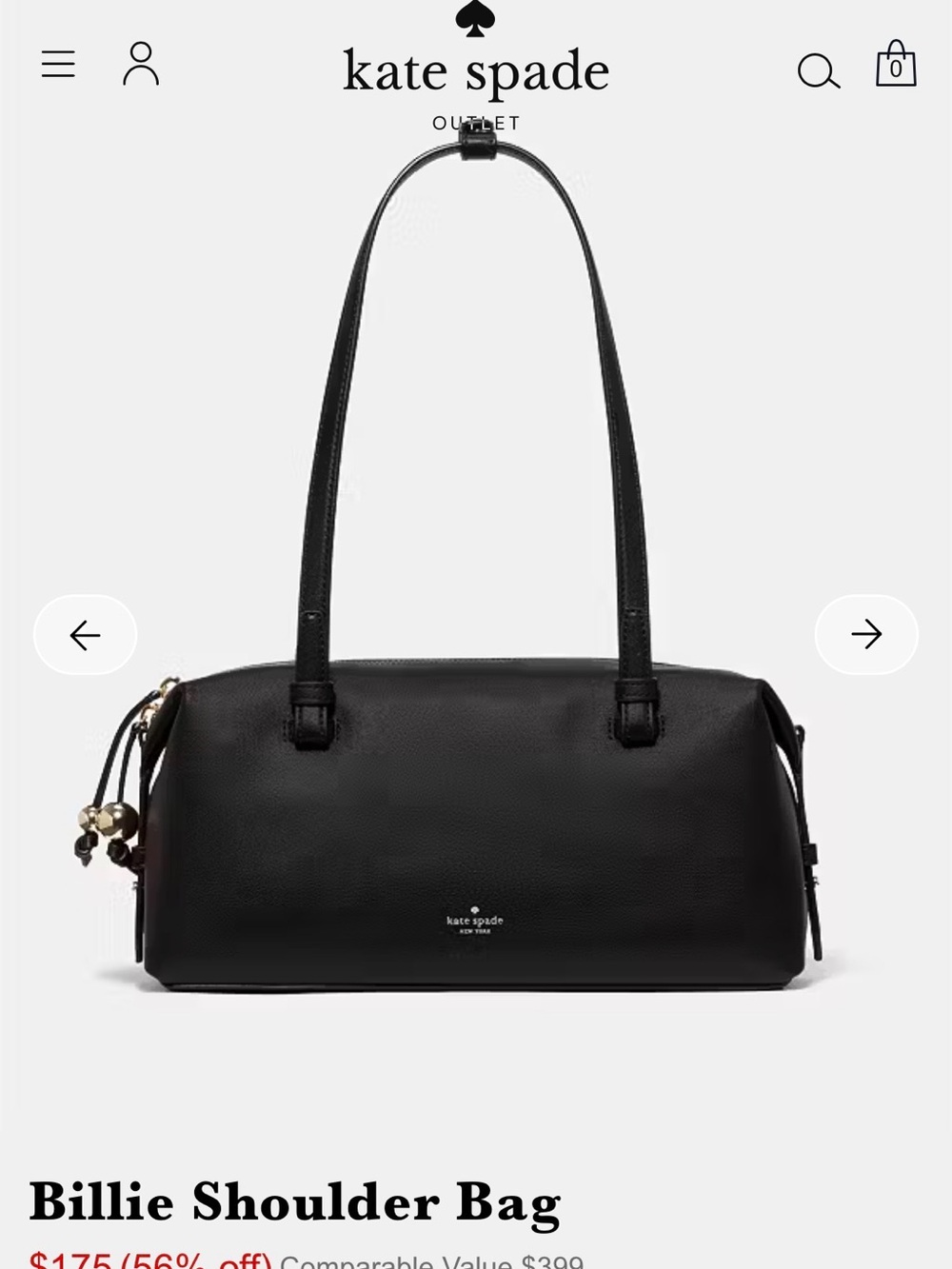 kate spade Black Billie Shoulder Satchel